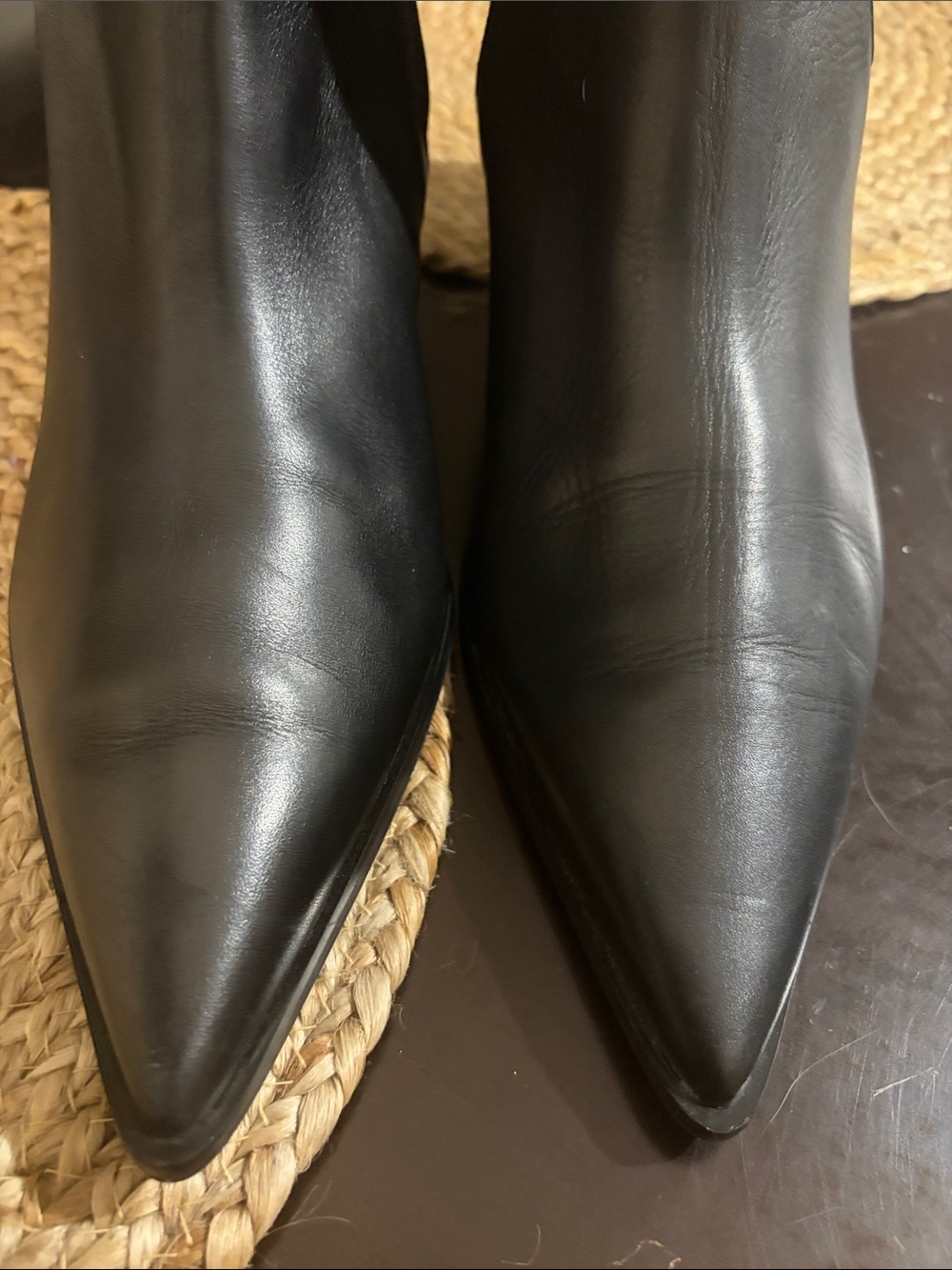 Aeyde Kiki Women's Black Pointed Toe ankle Boots - Leather Sz 41 9.5 10 like new - Picture 6 of 7